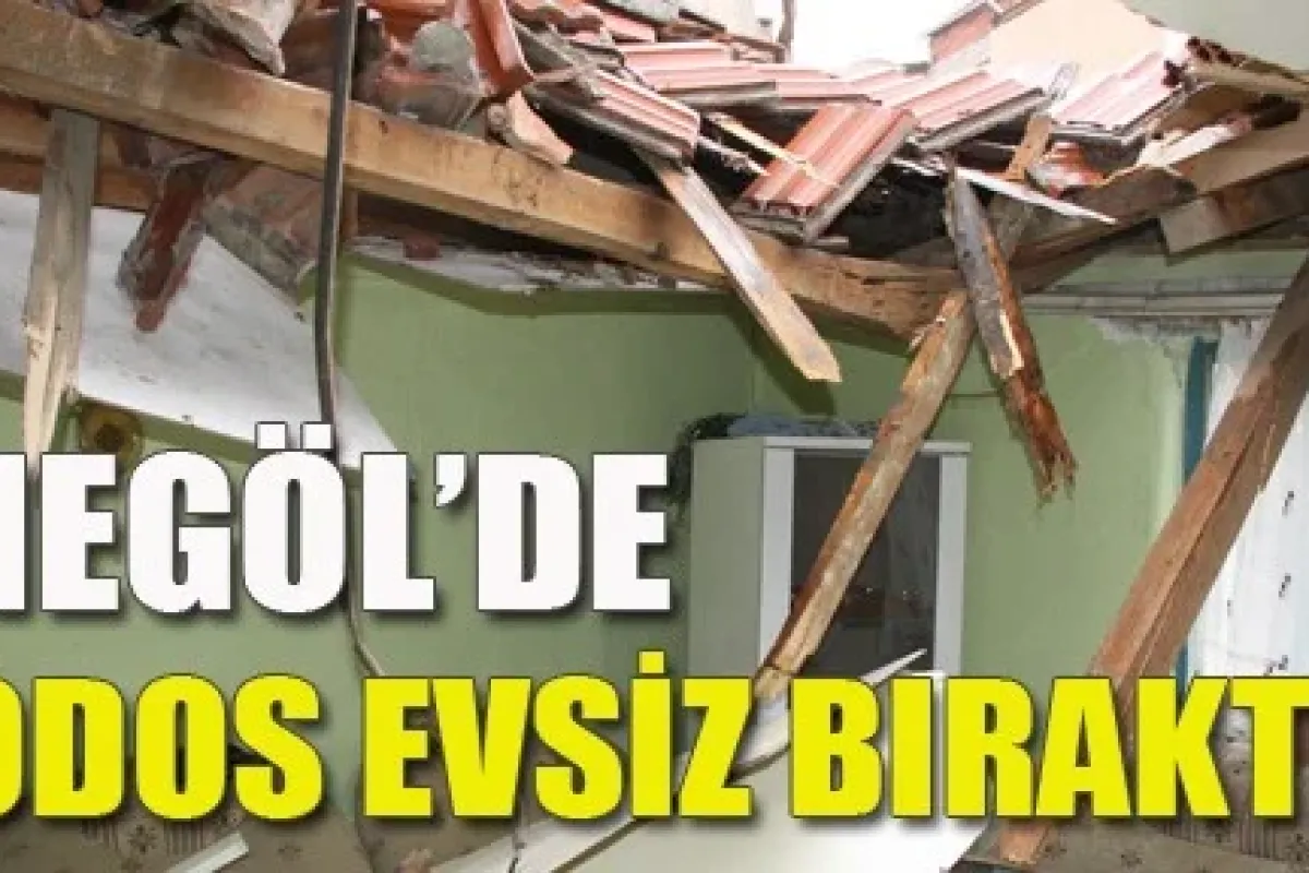 İnegöl'de lodos evsiz bıraktı!