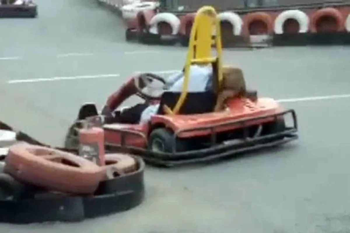 Go-kart faciası kamerada