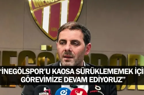 "İnegölspor’u Kaosa Sürüklememek İçin Görevimize Devam Ediyoruz"
