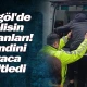 İnegöl'de polisin zor anları! Kendini araca kilitledi