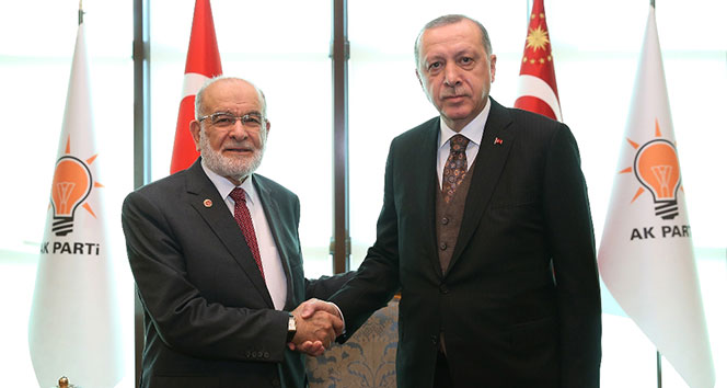 Erdoğan, Saadet Partisi Genel Başkanını kabul etti