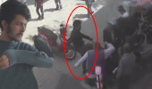 Motosikletli Saldırgan Hamile Kadını Sokak Ortasında Dövüp Köpeğini Üzerine Saldırttı
