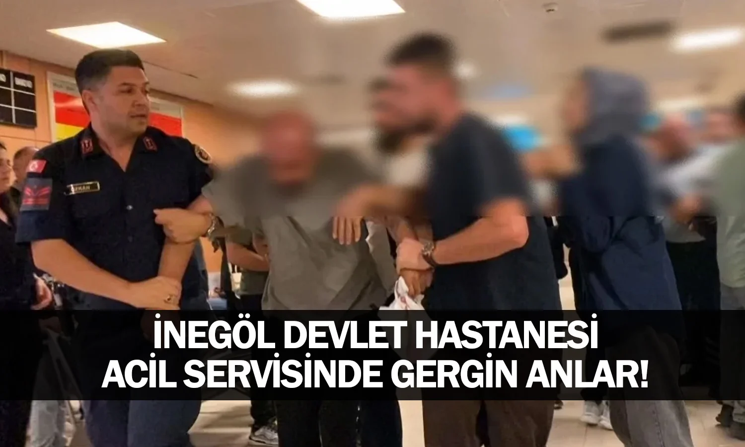 İnegöl Devlet Hastanesi acil servisinde gergin anlar!