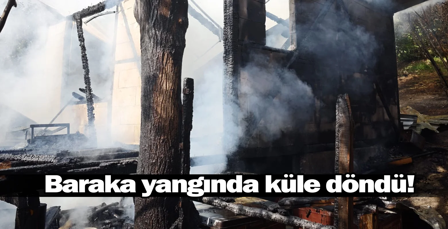 İnegöl'de baraka yangında küle döndü