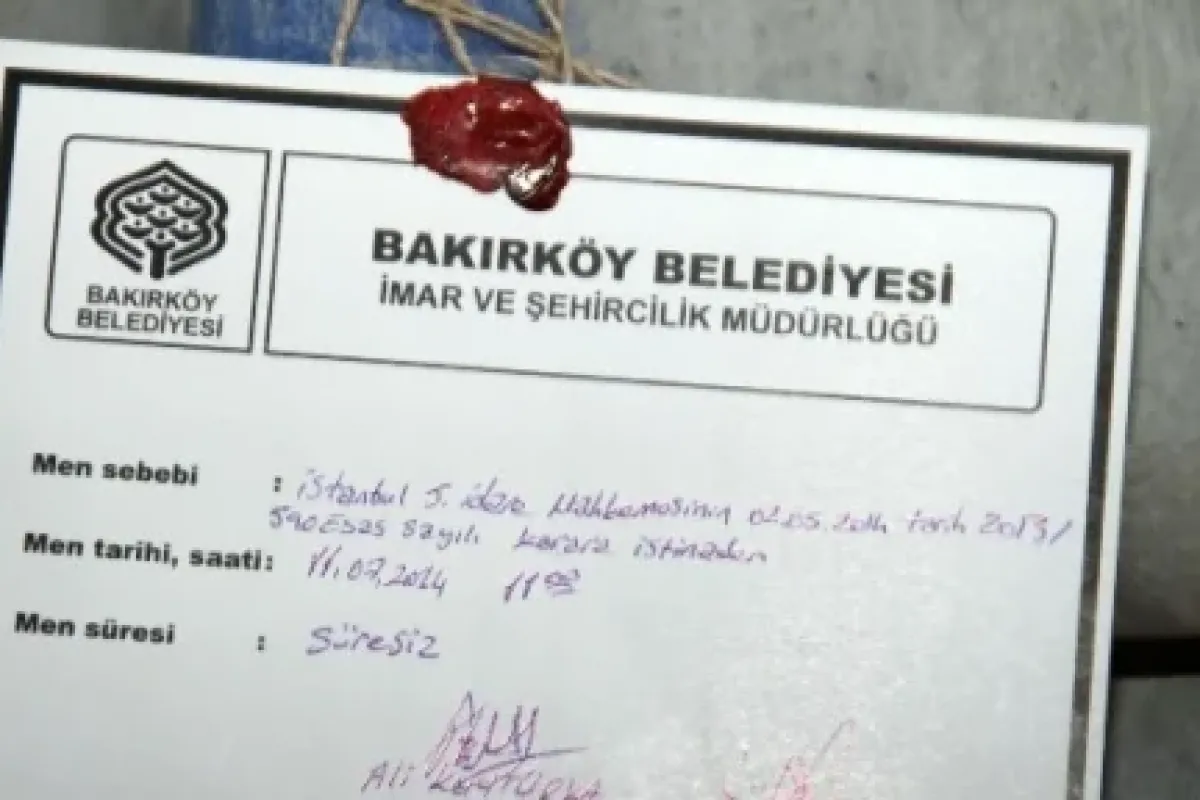 O Inşaatlar Mühürlendi