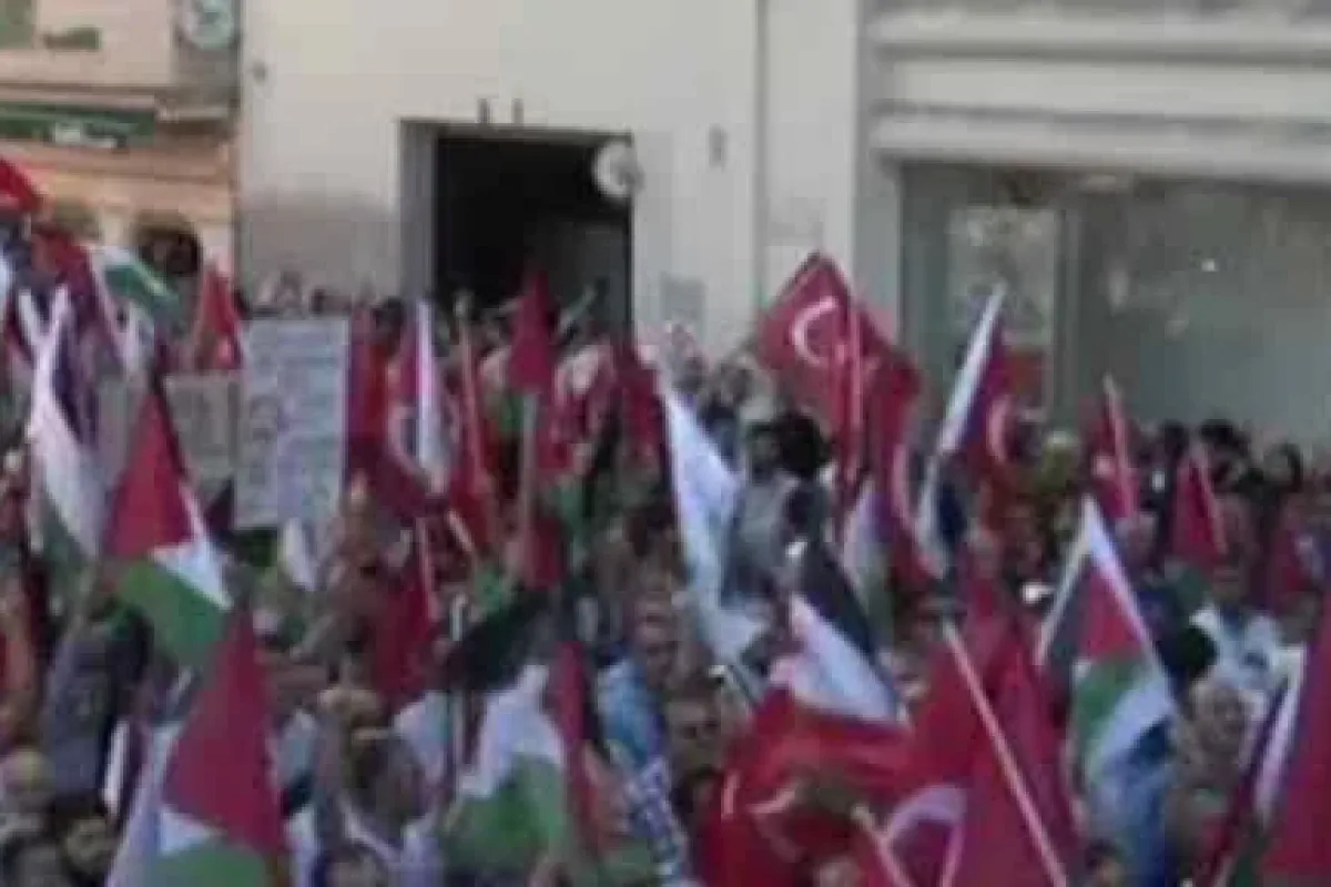 Taksim’de Filistin Yürüyüşü