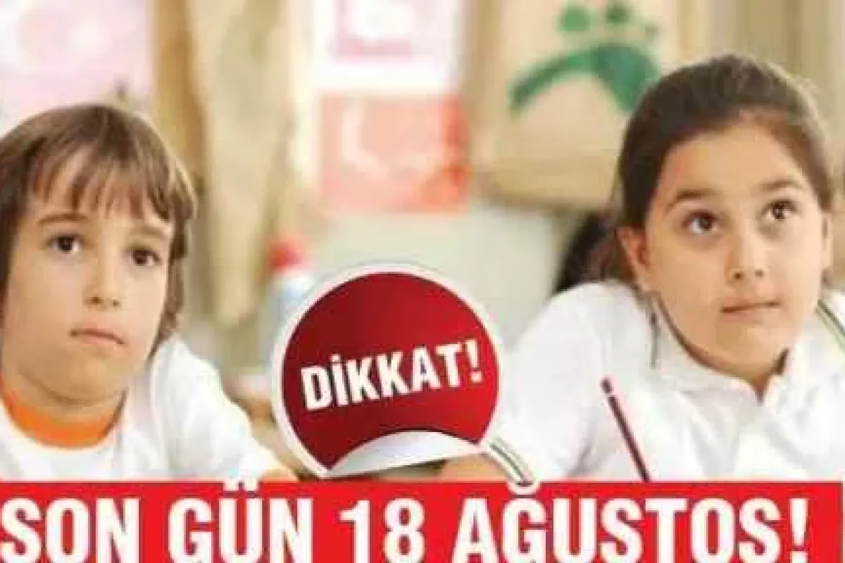 Özel okul desteği için son gün 18 Ağustos!