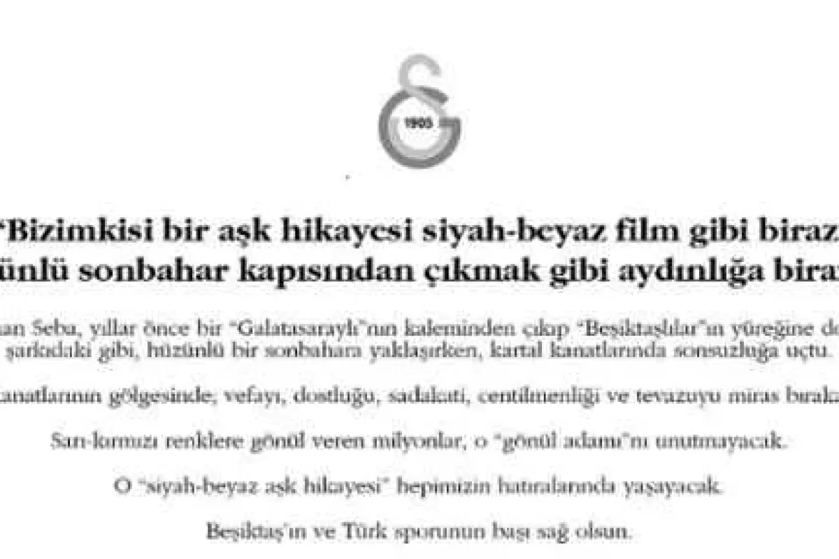 G.saray’dan Seba’ya Duygusal Veda