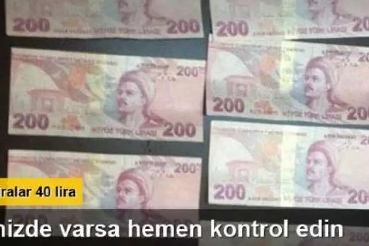 Sahte 200 liradan 40 lira komisyon