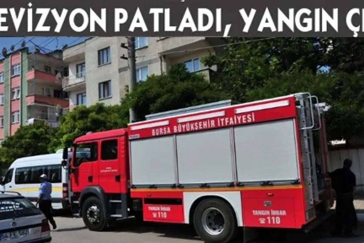 İnegöl'de tüplü televizyon patladı