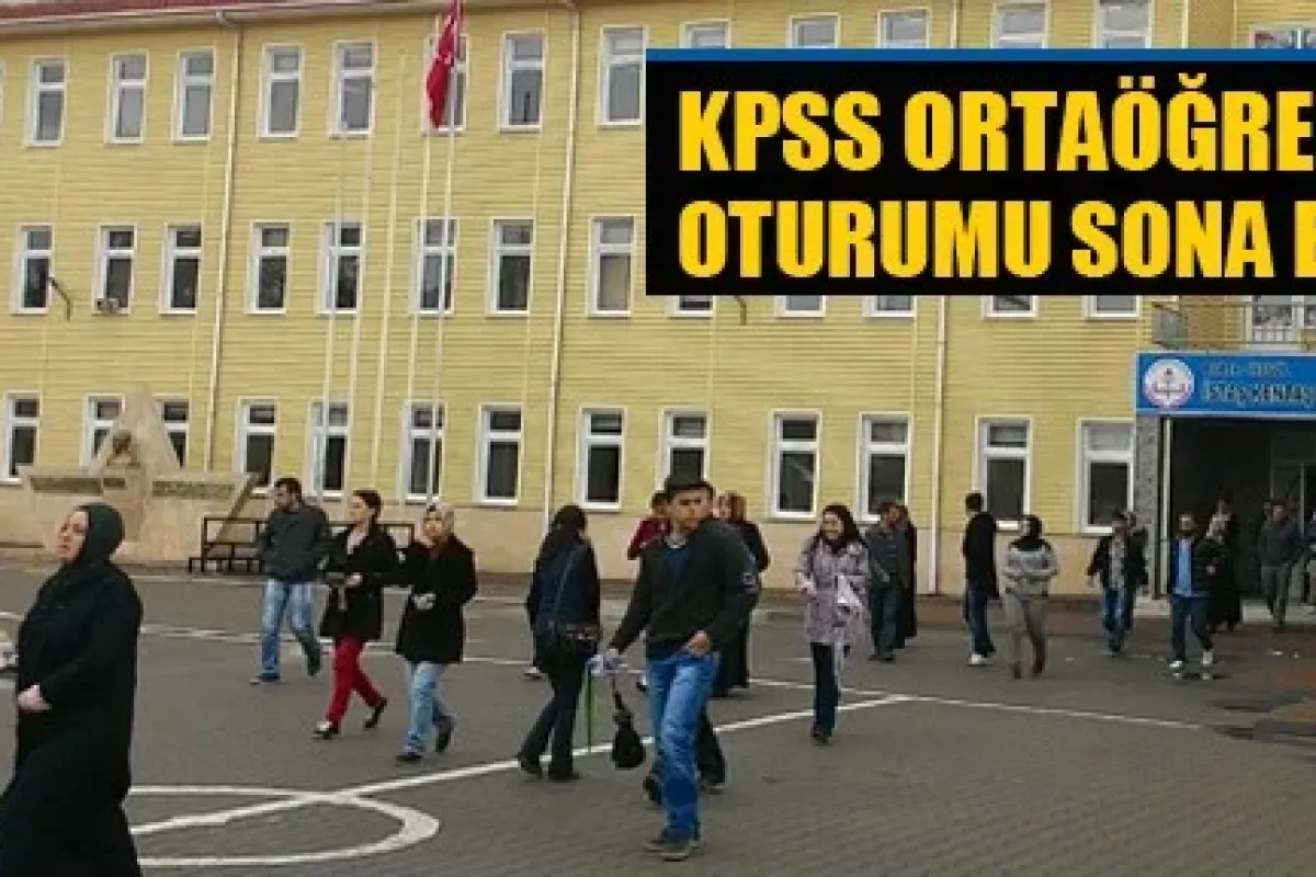 Kpss Ortaöğretim Oturumu Sona Erdi