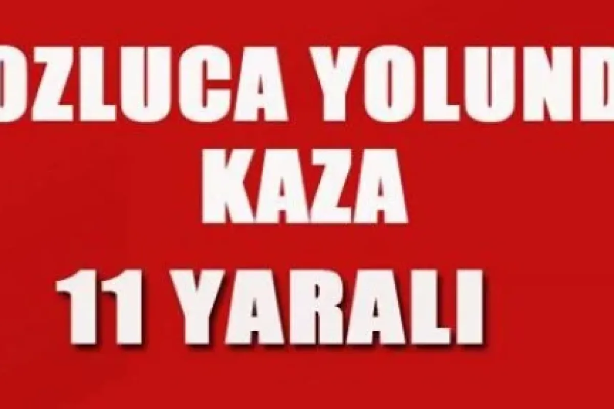 Servis Aracı Ile Otomobil çarpıştı: 11 Yaralı