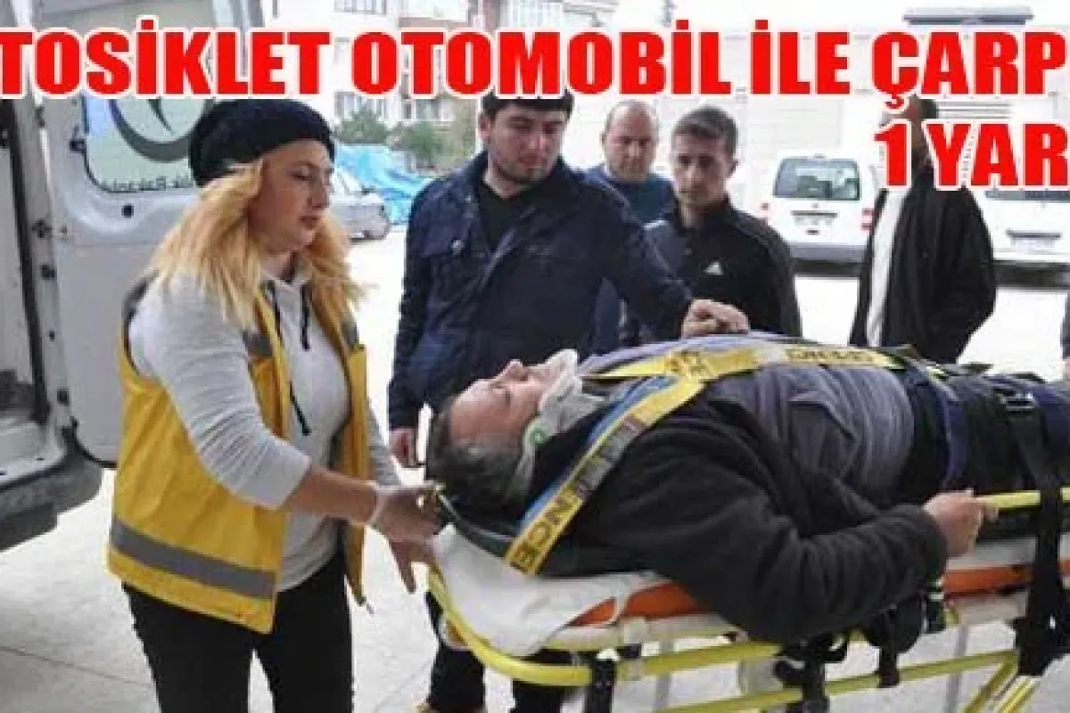 Motosiklet ile Otomobil Çarpıştı; 1 Yaralı