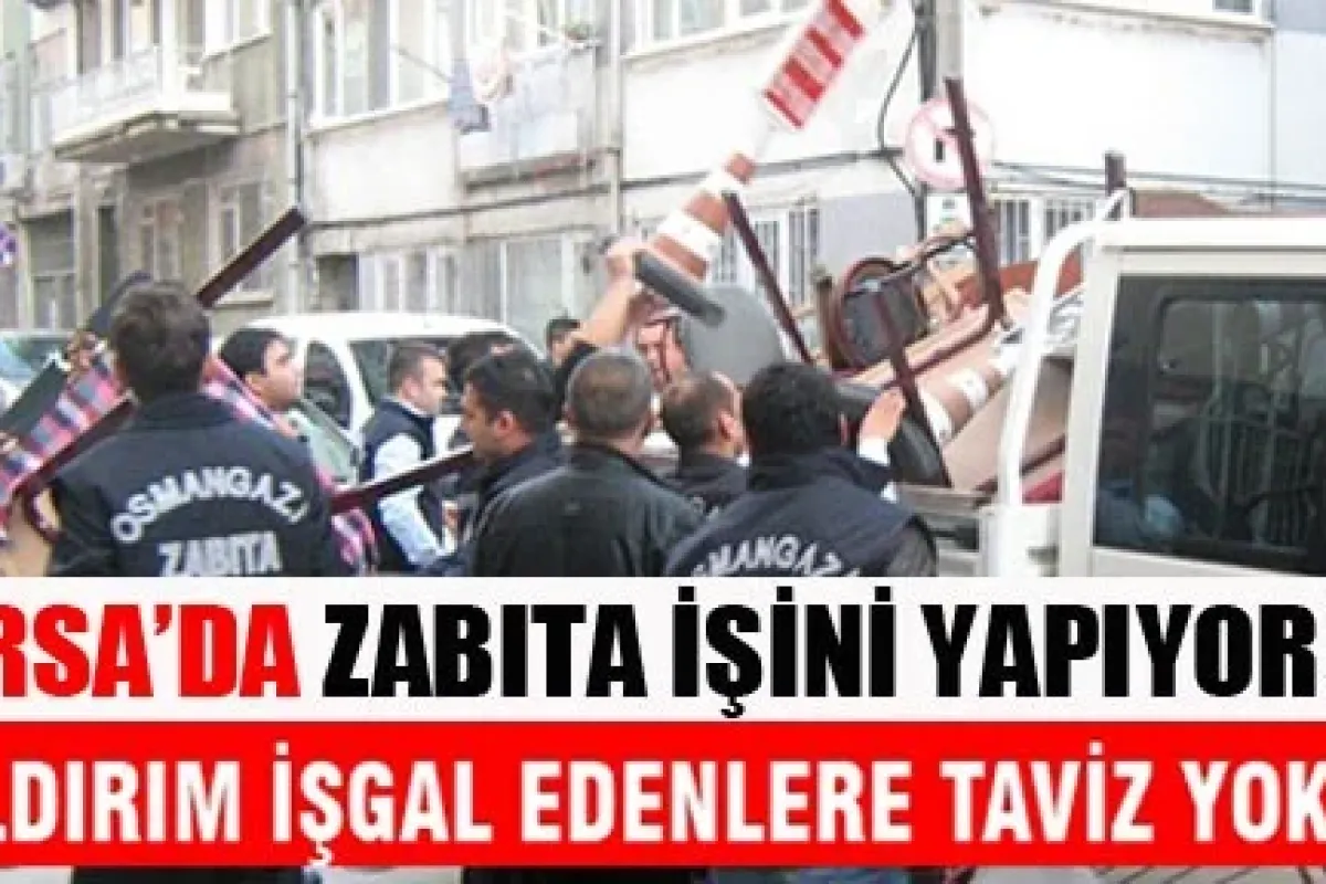 Bursa'da Zabıtadan Kaldırım Operasyonu