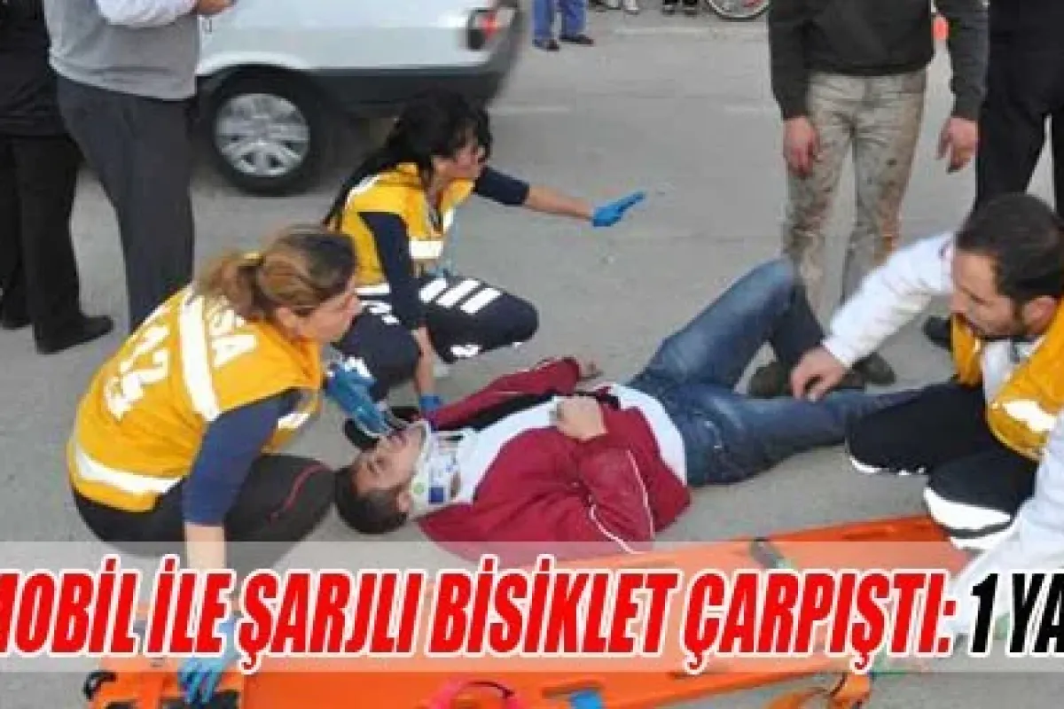 Otomobil ile Şarjlı Bisiklet Çarpıştı: 1 Yaralı