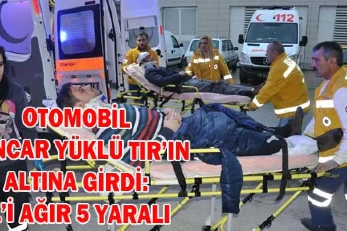 İnegöl'de Feci Kaza:1'i ağır 5 yaralı