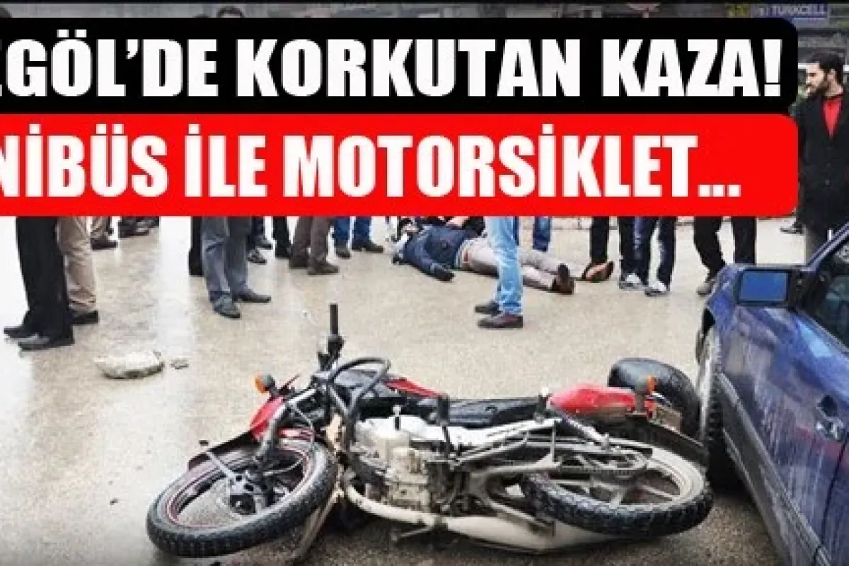 Minibüs ile motosiklet çarpıştı!