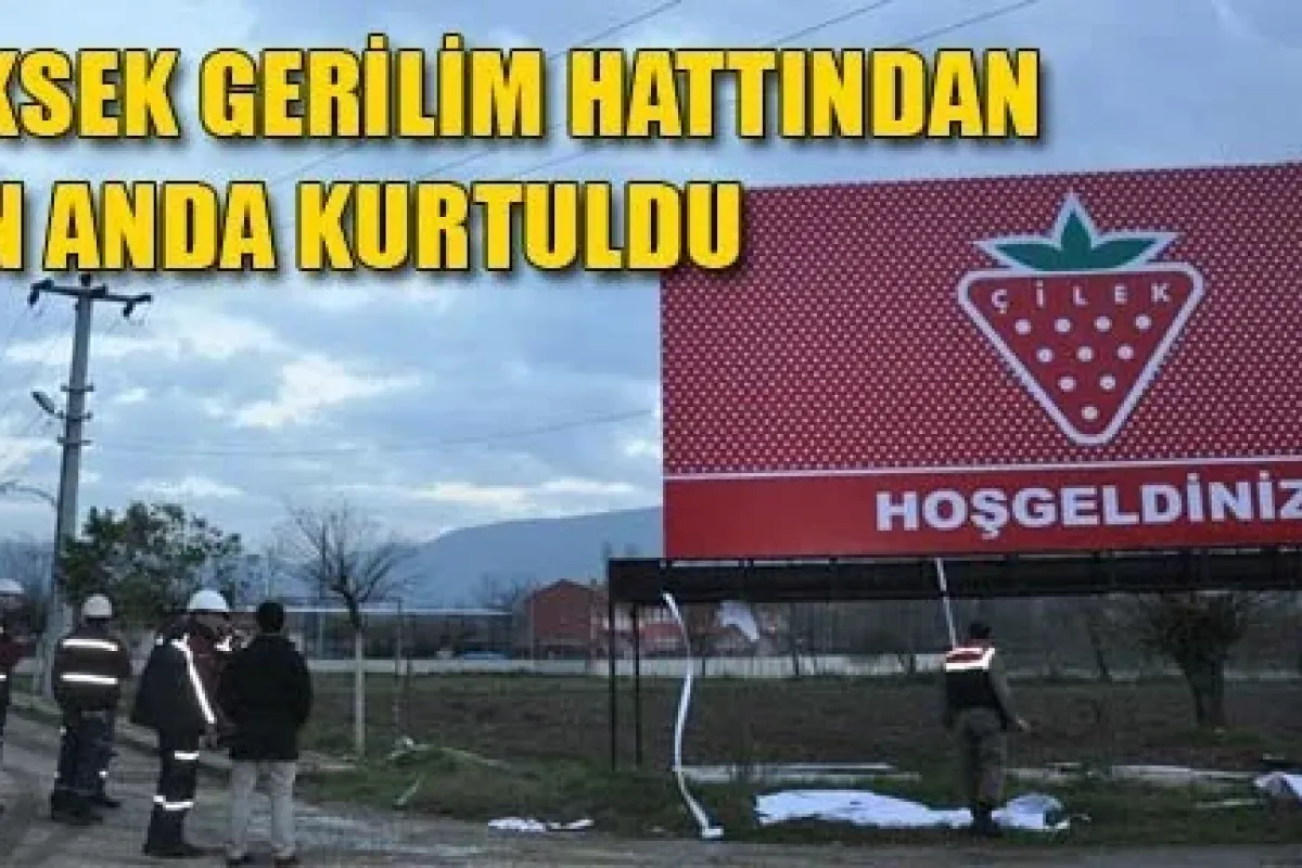Yüksek Gerilim Hattından Son Anda Kurtuldu