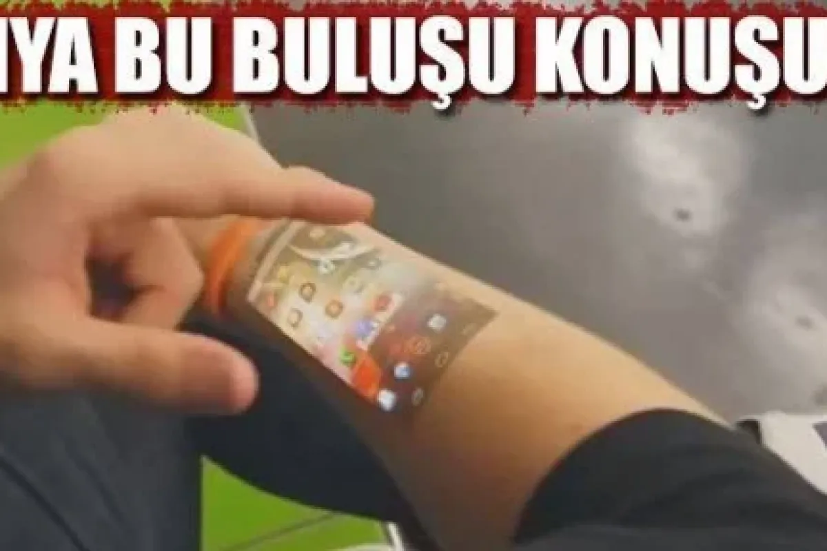 Akıllı bileklik Cicret telefon ekranını kola yansıtıyor
