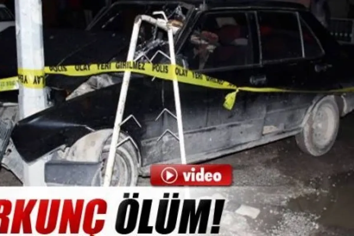 Kamyonetten düşen demir sürücüye saplandı
