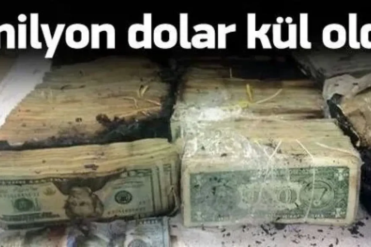 1 milyon dolar nakit para kül oldu!