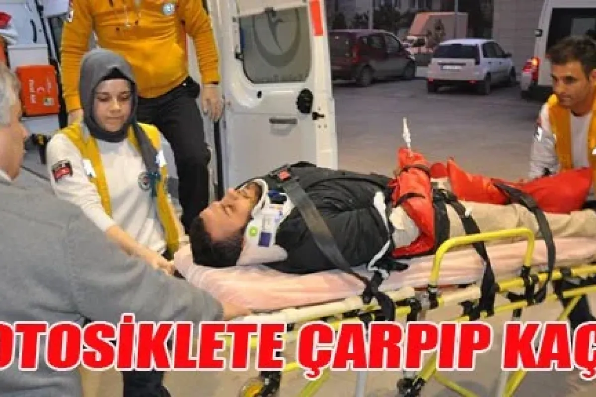 Motosiklete çarpıp kaçtı