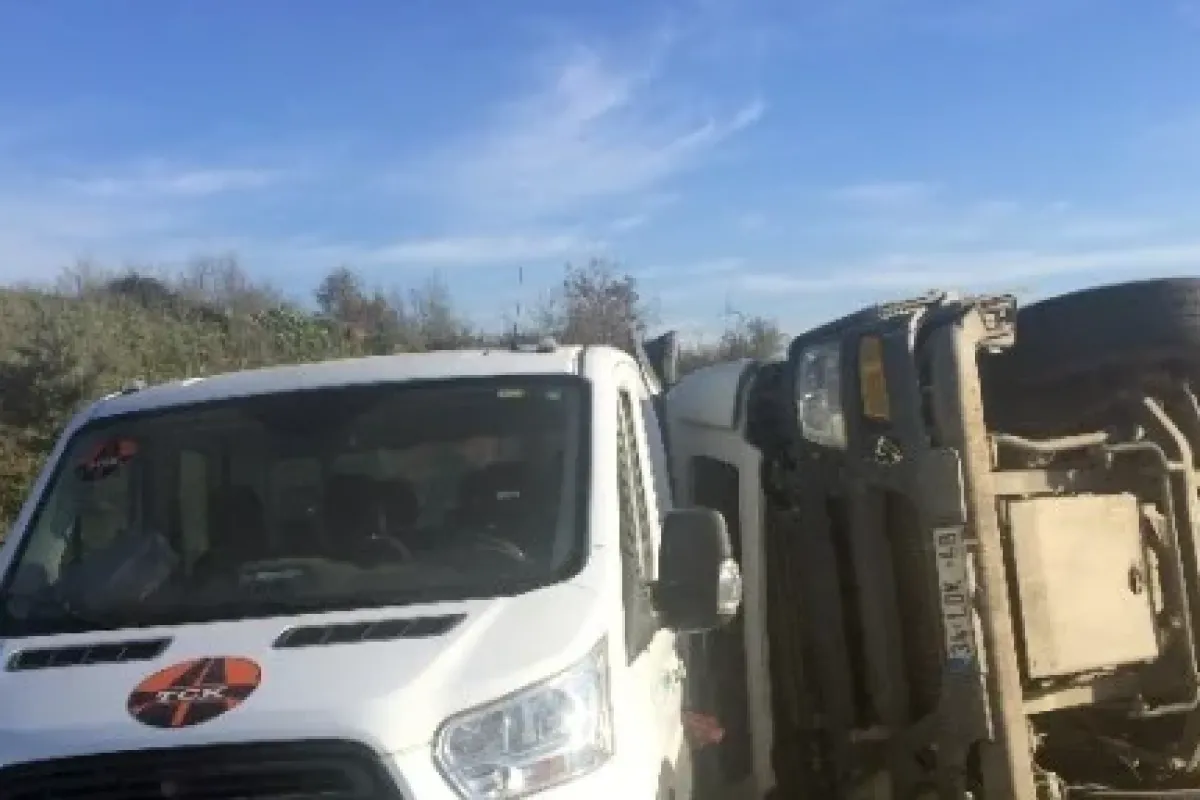 Kamyoncuların Eylemi Kazayla Bitti