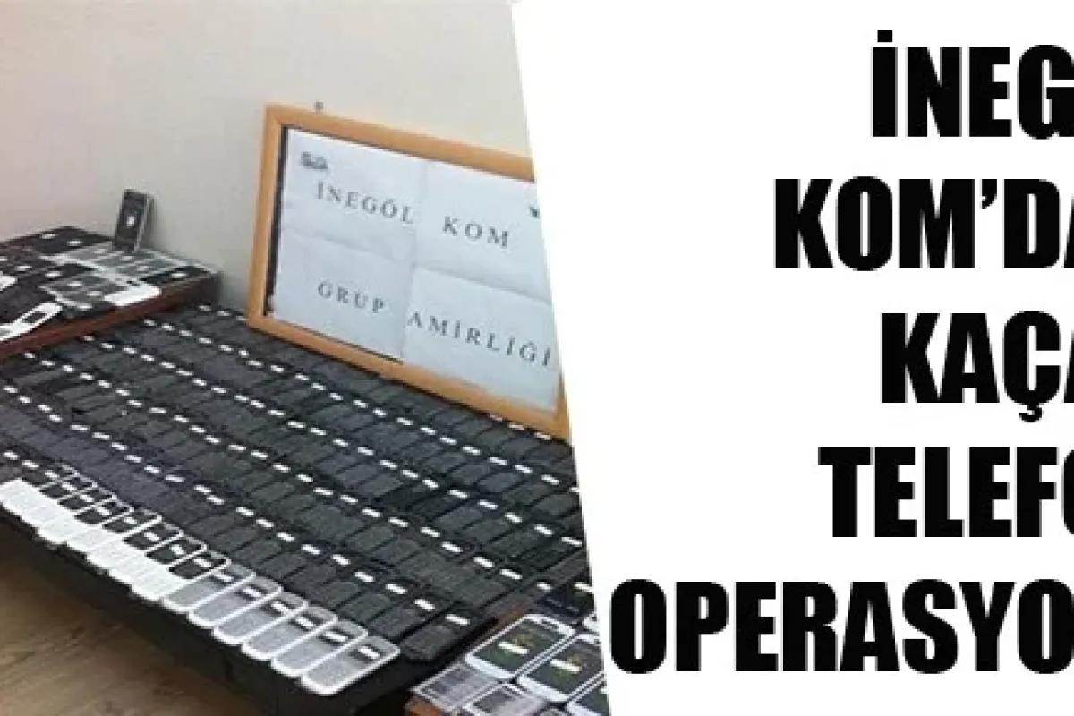 İnegöl'de kaçak telefon operasyonu