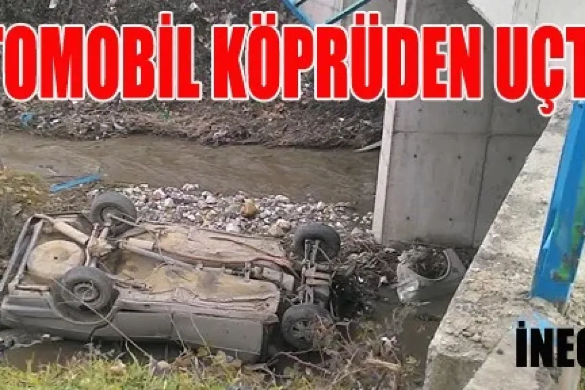 Otomobil köprüden uçtu