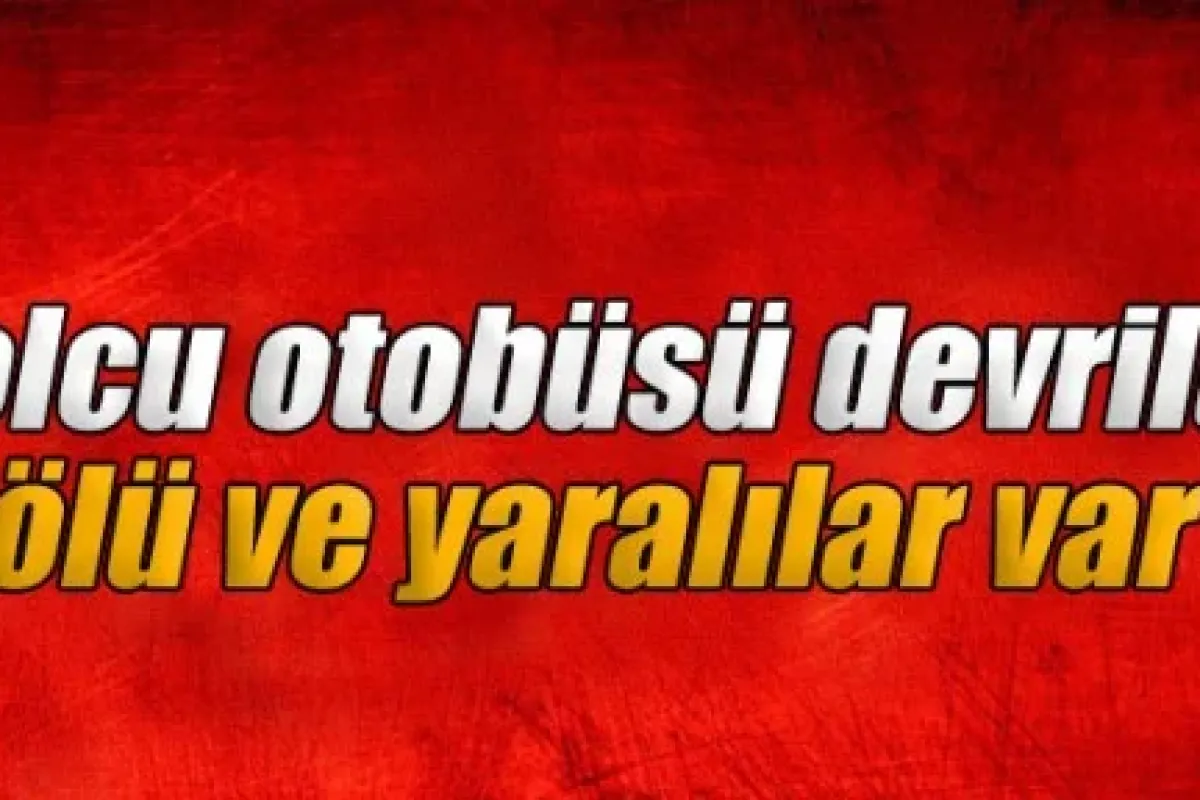 Buzlanma nedeniyle yolcu otobüsü devrildi