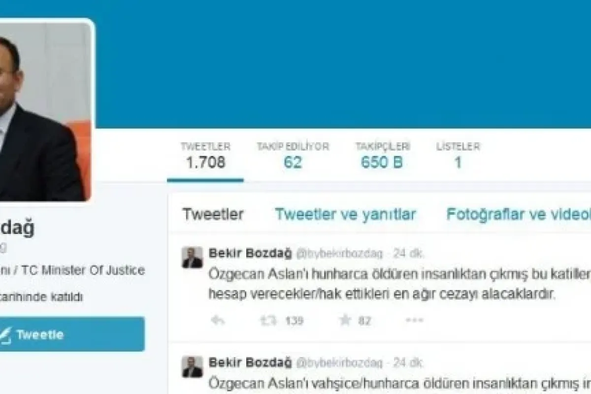 Bakan Bozdağ’dan Özgecan açıklaması
