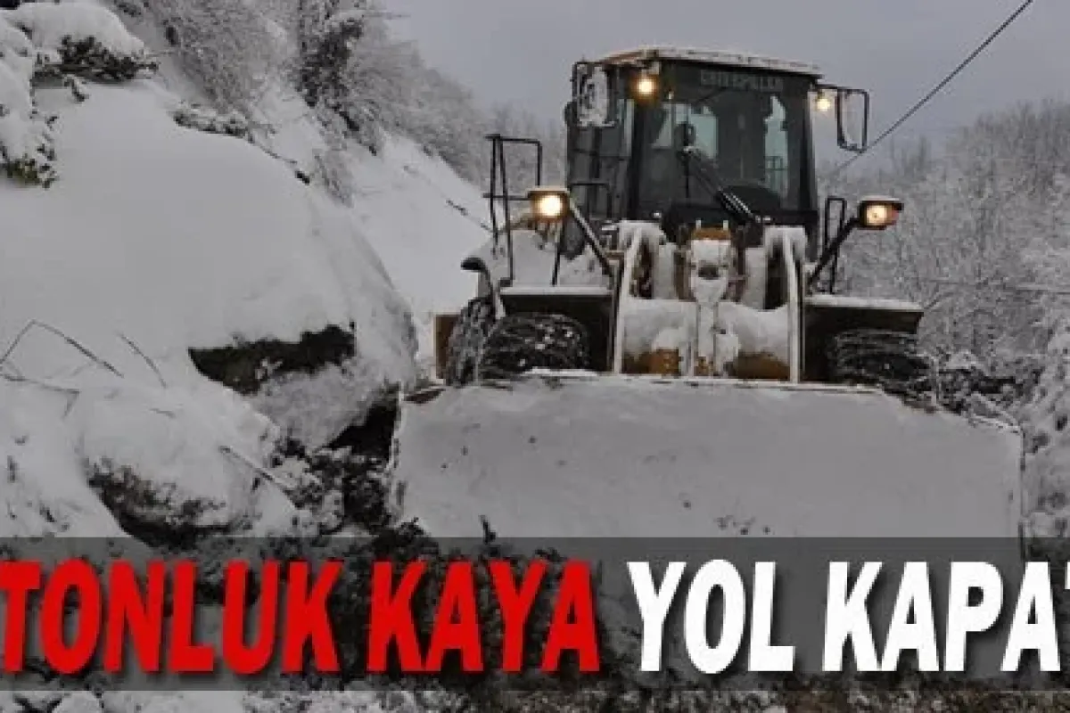 50 Tonluk Kaya Yol Kapattı