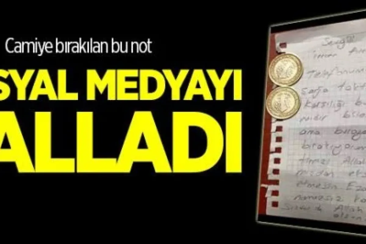 Camiye bırakılan not sosyal medyayı salladı!