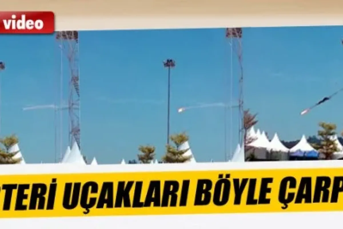 Gösteri uçakları böyle çarpıştı