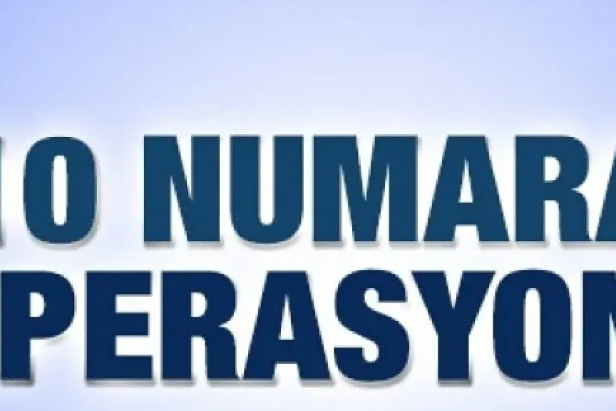 10 Numara Operasyon !