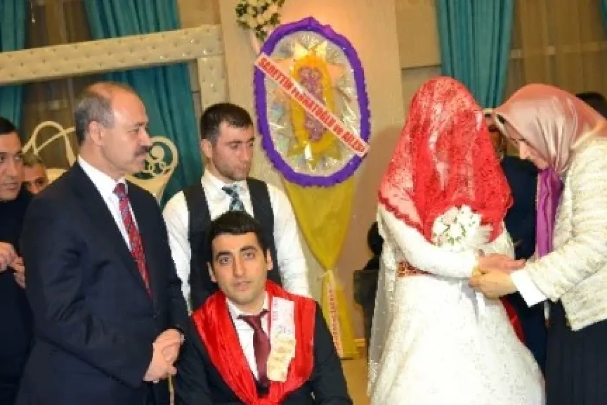 Övünç madalyalı gaziye görkemli düğün