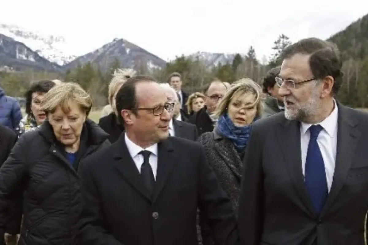 Fransız, Alman ve İspanyol liderler kaza bölgesinde