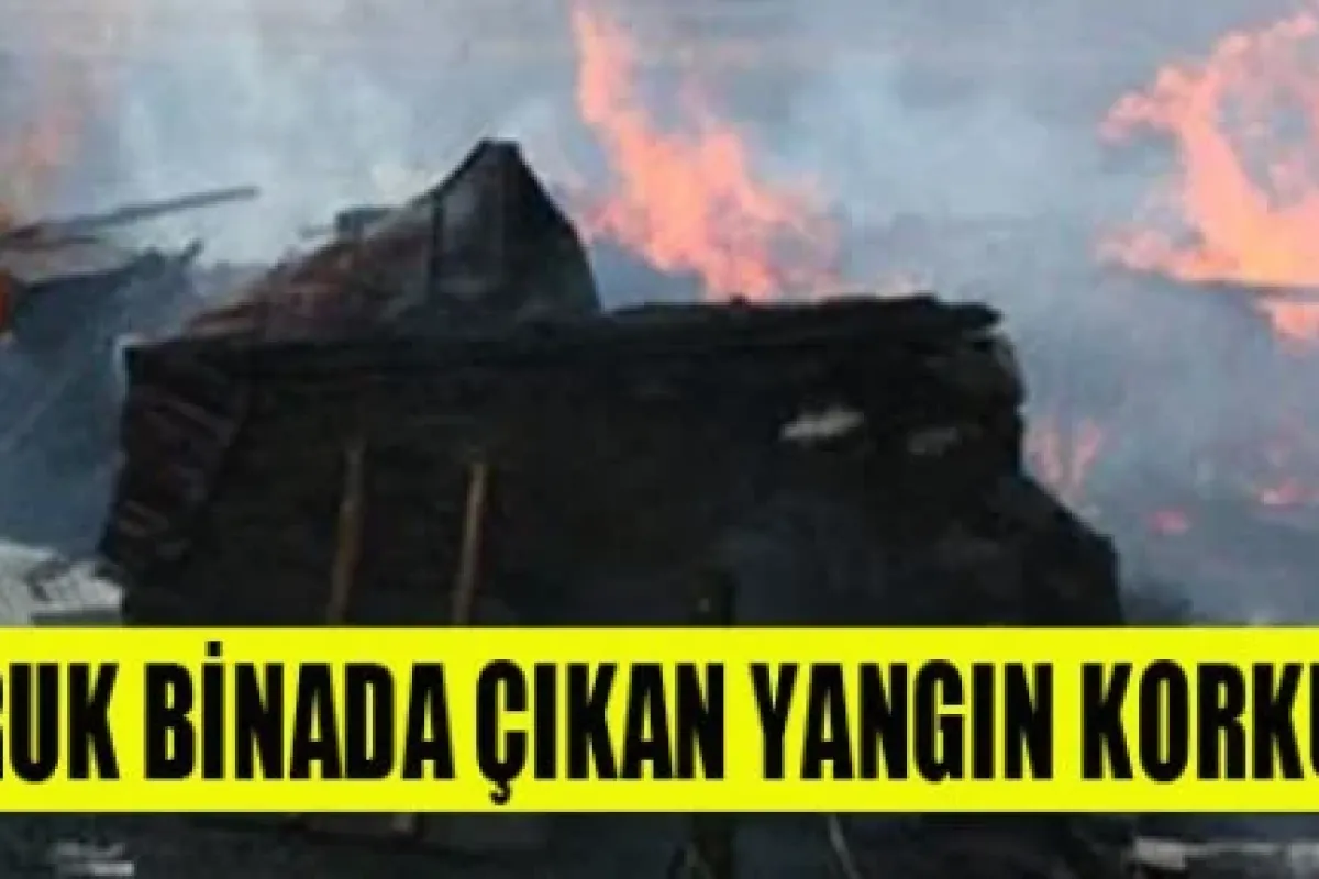 Metruk binada çıkan yangın mahalleliyi korkuttu