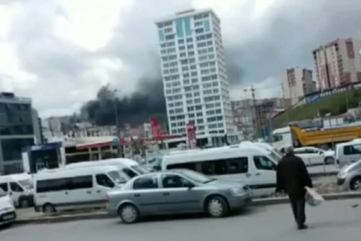 İstanbul’da korkutan yangın: İşçiler mahsur kaldı !