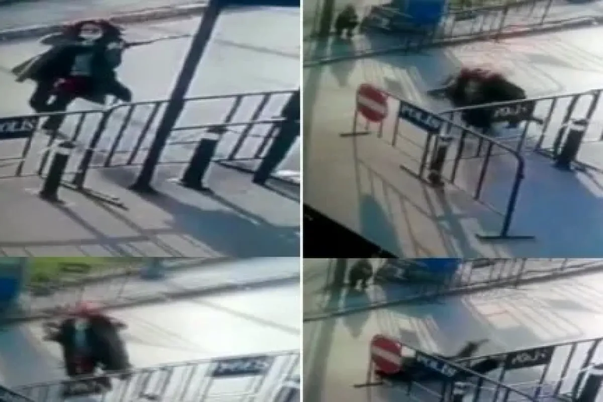 Teröristin vurulduğu andan yeni görüntü !