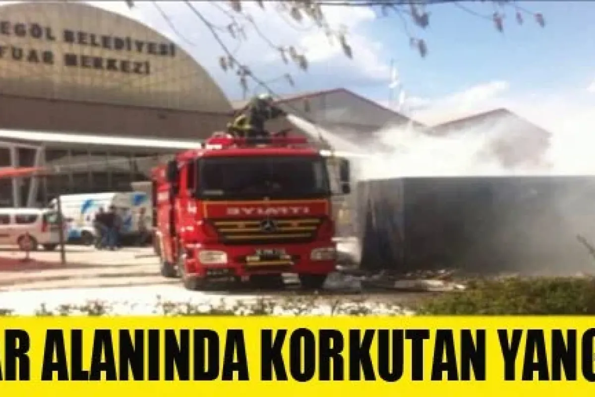 Fuar alanında yangın paniği