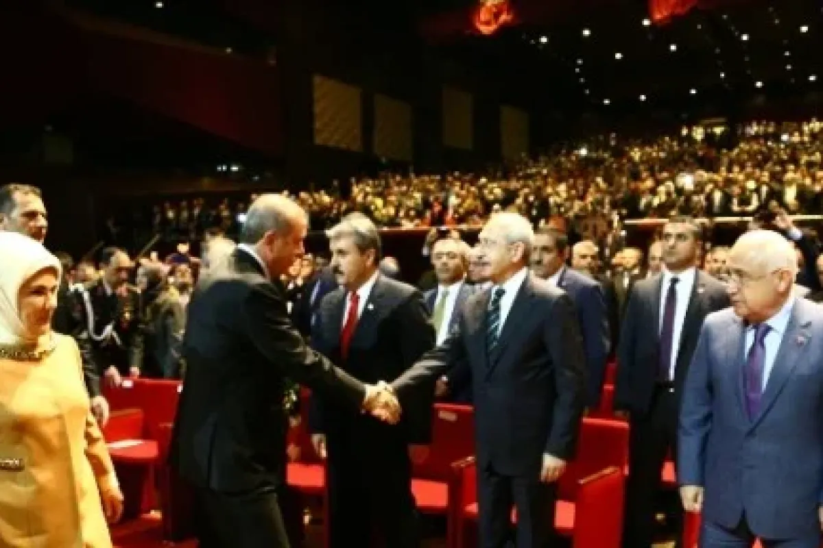 Erdoğan, Davutoğlu ve Kılıçdaroğlu bir arada