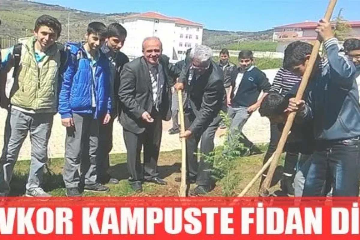 Çevkor kampuste fidan dikti