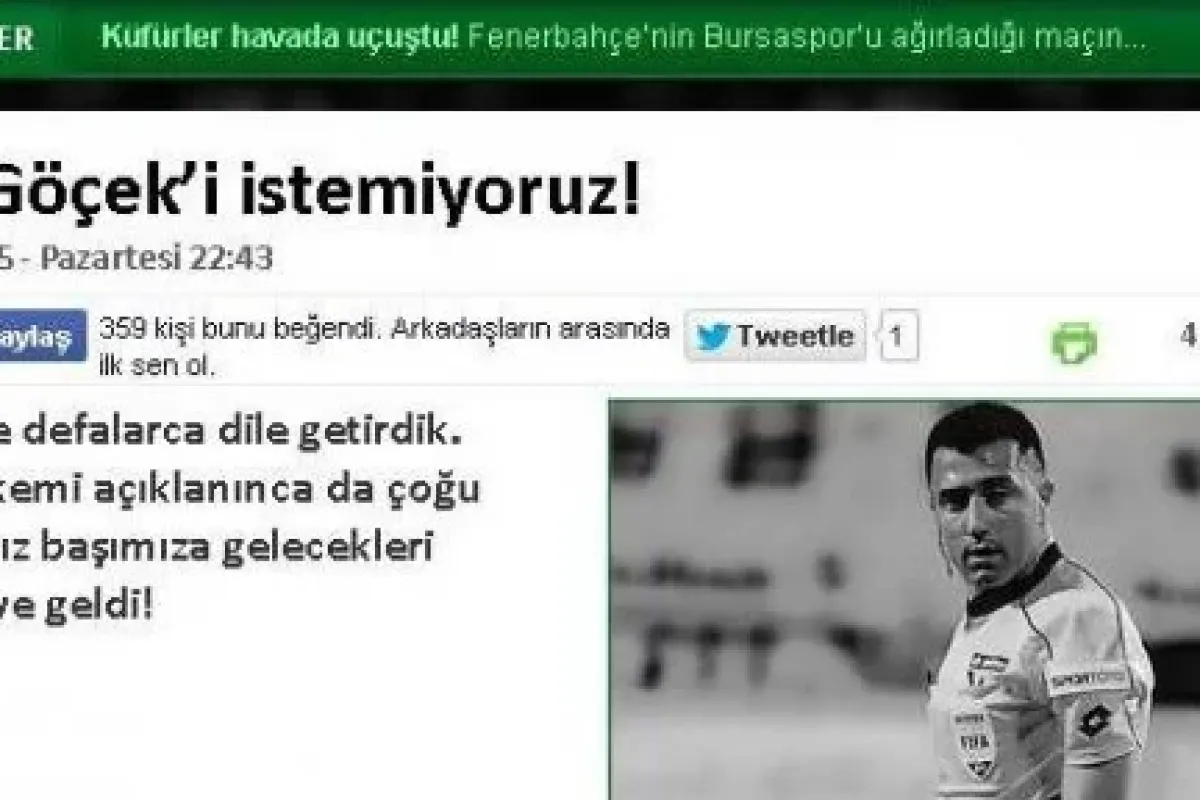 Bursaspor’un hakeme öfkesi dinmiyor