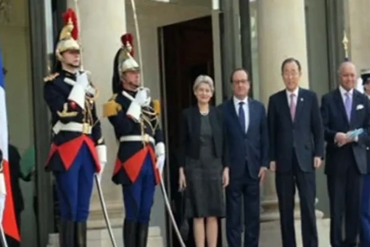 BM Genel Sekreteri Ban Ki Moon Elysee’de