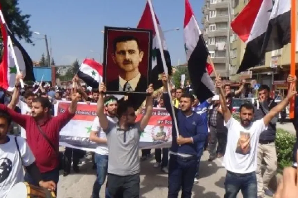 1 Mayıs kutlamaları Esad’a destek mitingine dönüştü