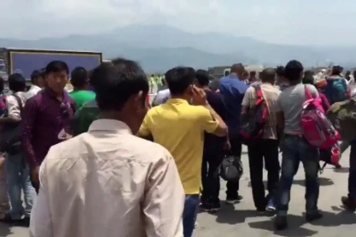 Nepal’daki yeni deprem kamerada