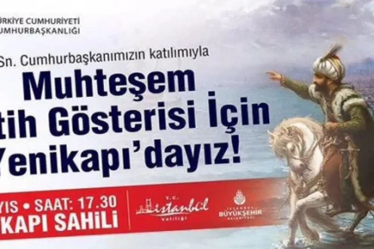 İstanbul’un Fethine bin 800 metrelik dev sahne