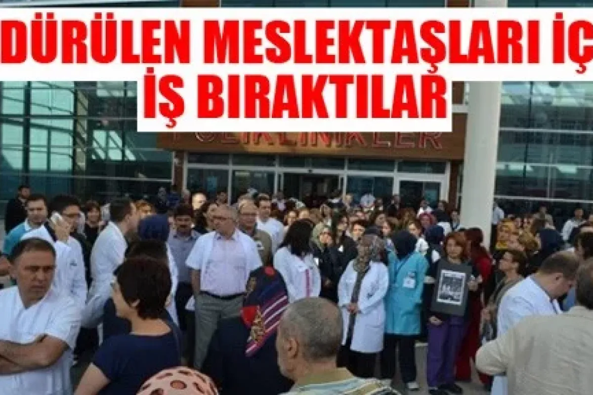 Sağlık çalışanları öldürülen meslektaşları için iş bıraktı