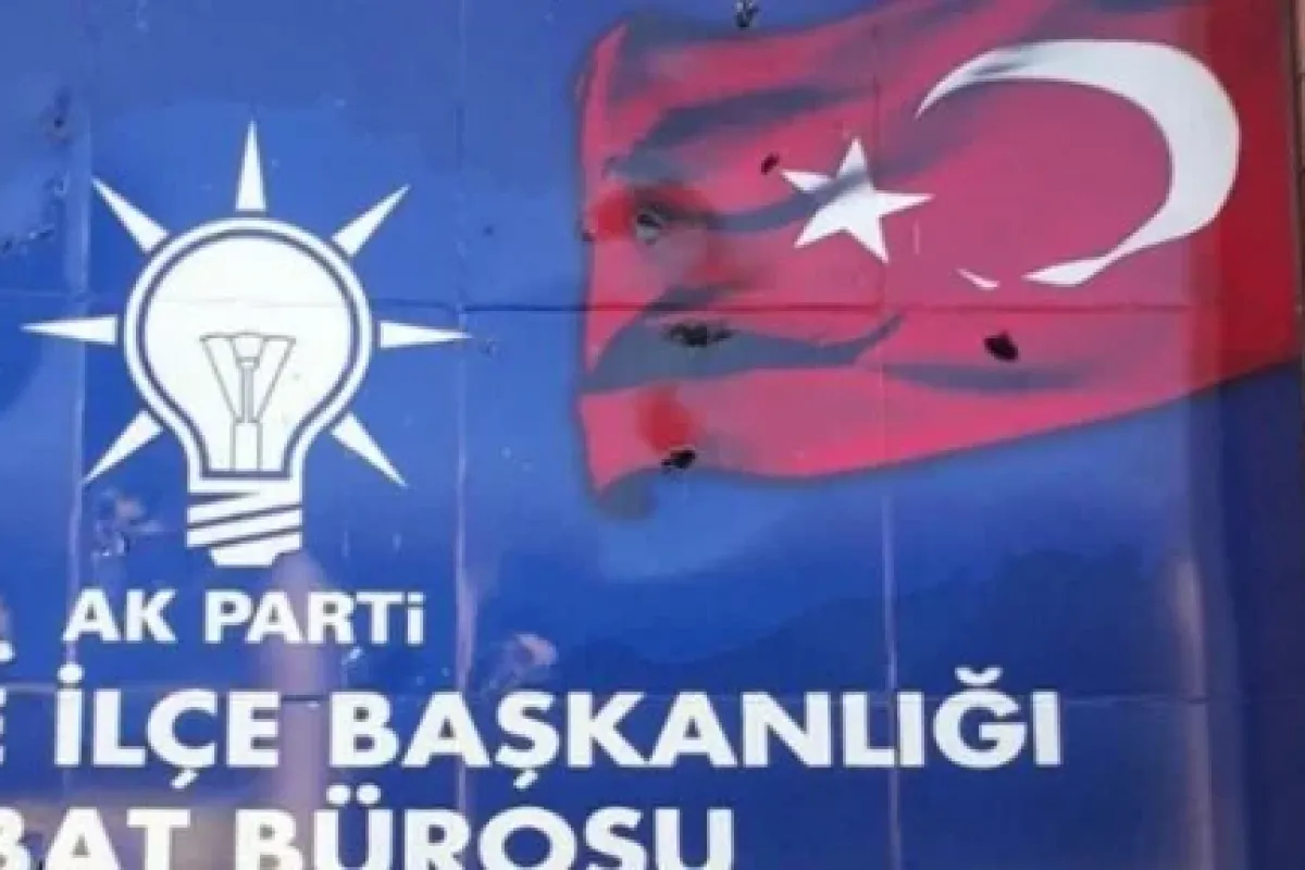 HDP mitingi sonrası AK Parti binasına saldırı